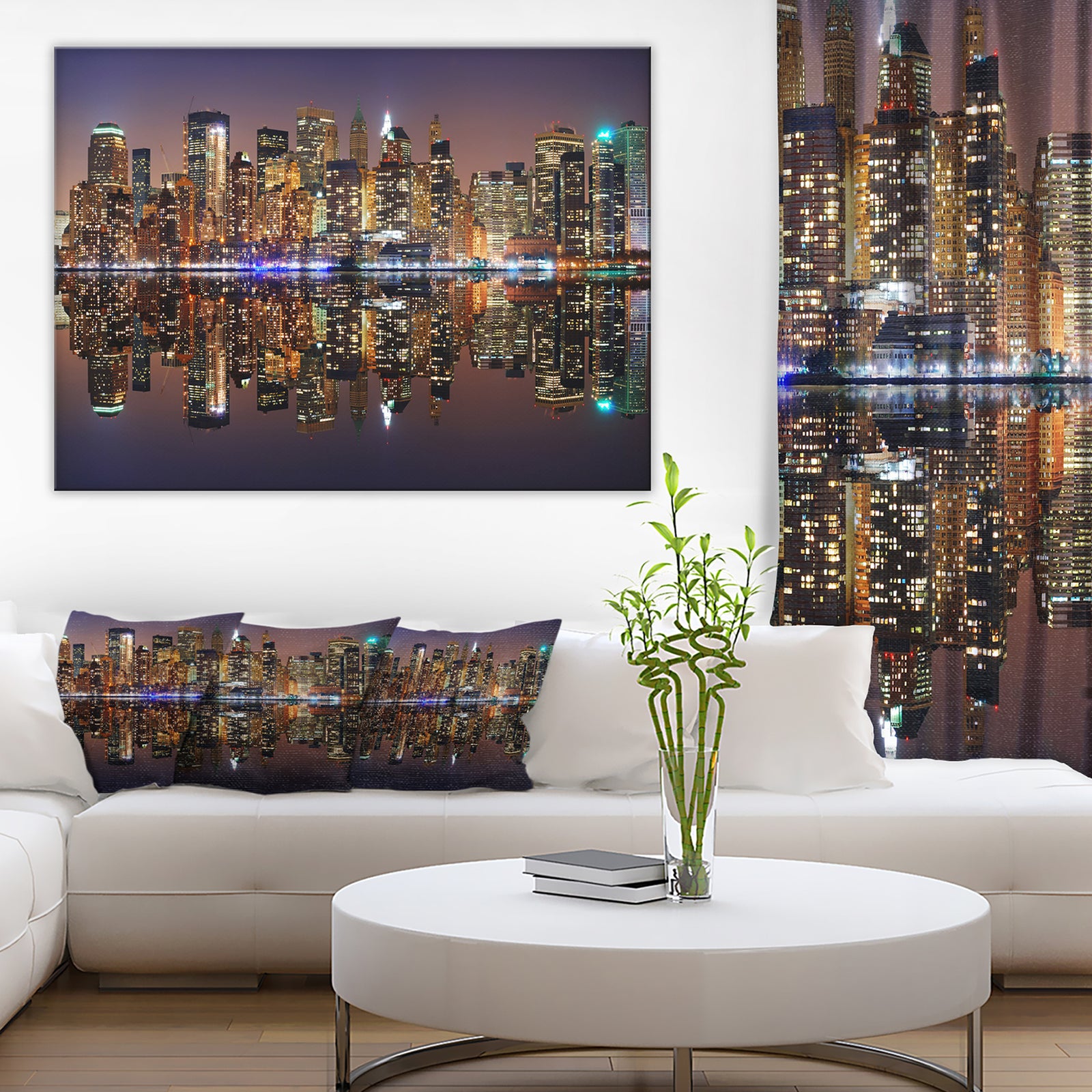 City of Manhattan Panorama - Cityscape Photo Canvas Print