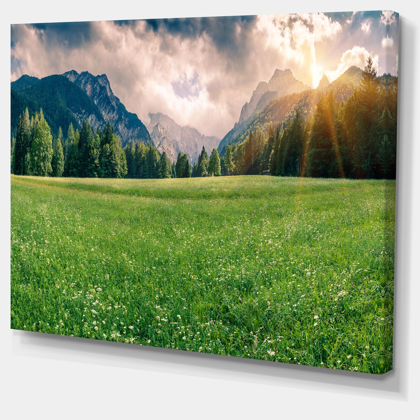 Triglav Mountain Panorama - Landscape Photo Canvas Print