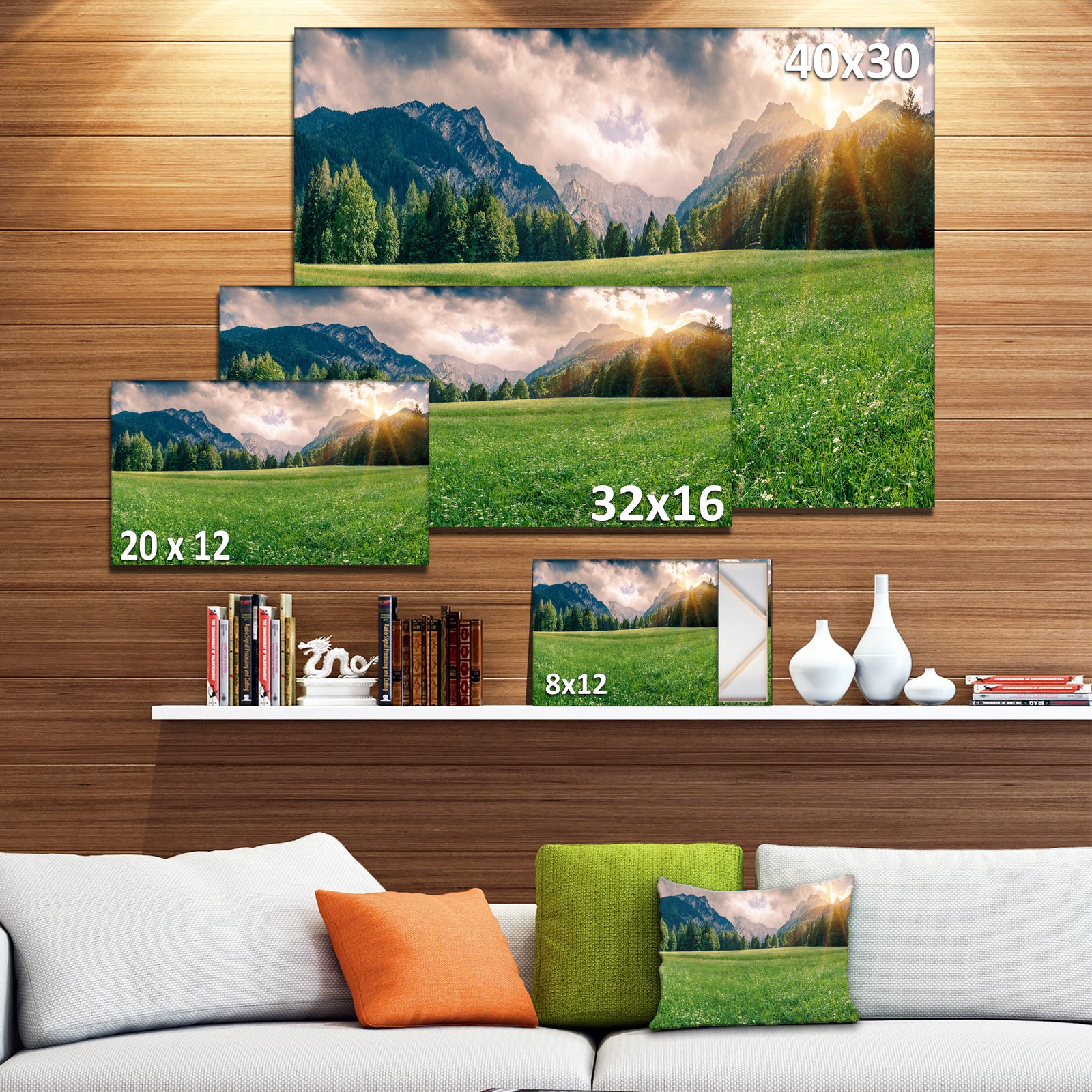 Triglav Mountain Panorama - Landscape Photo Canvas Print