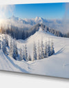 Winter Mountains Panorama Photography Canvas Print