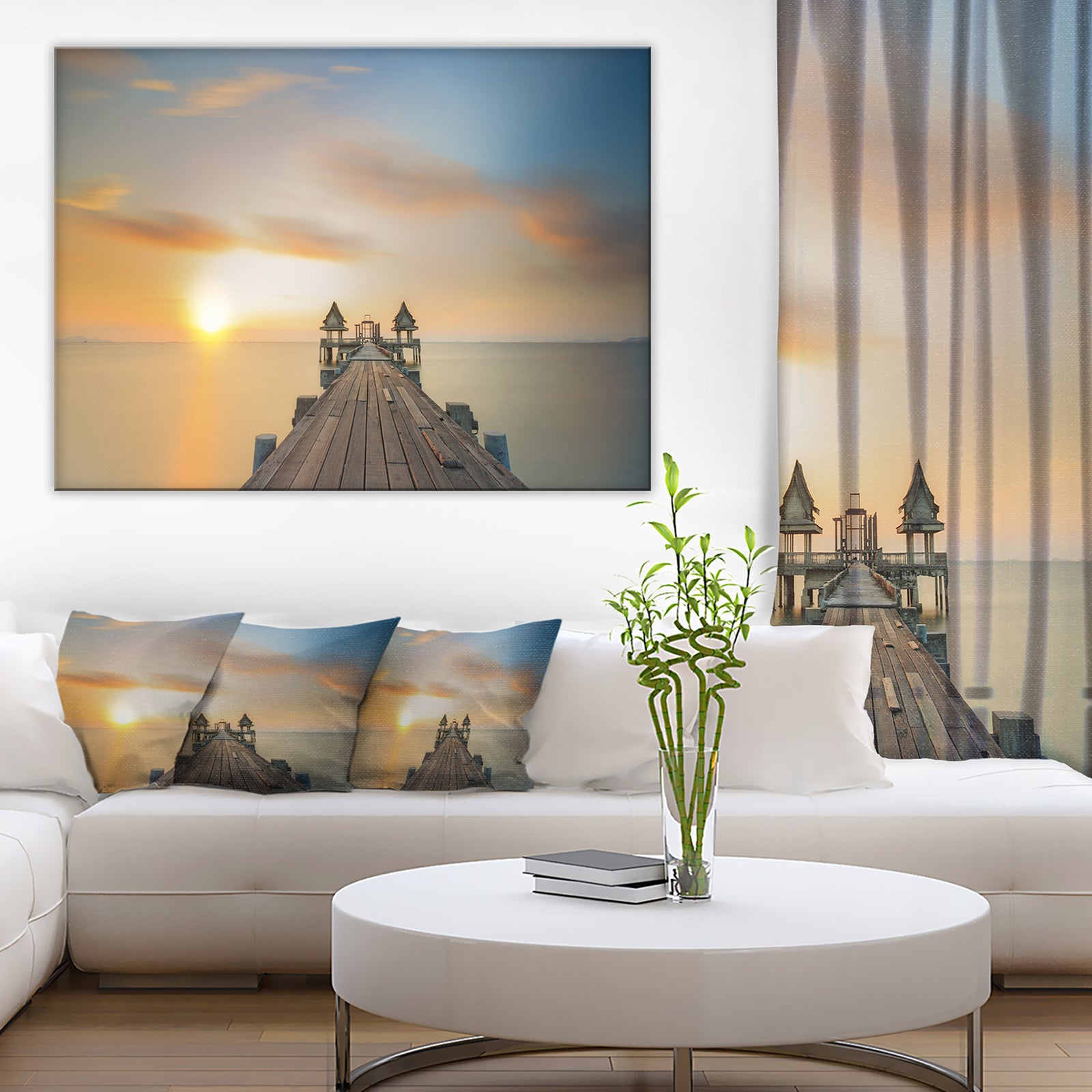 Infinity Bridge Seascape Photography Canvas Art Print