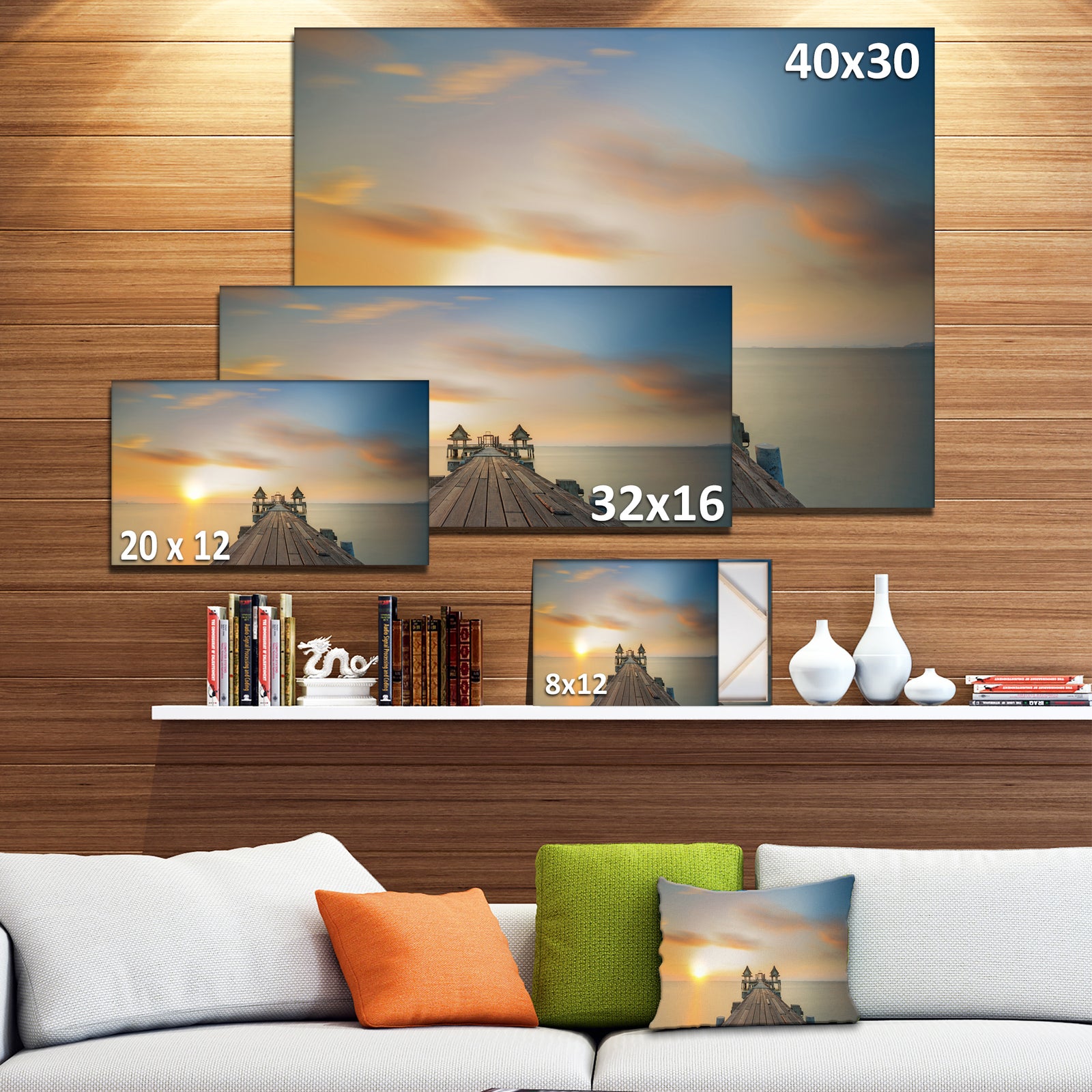 Infinity Bridge Seascape Photography Canvas Art Print
