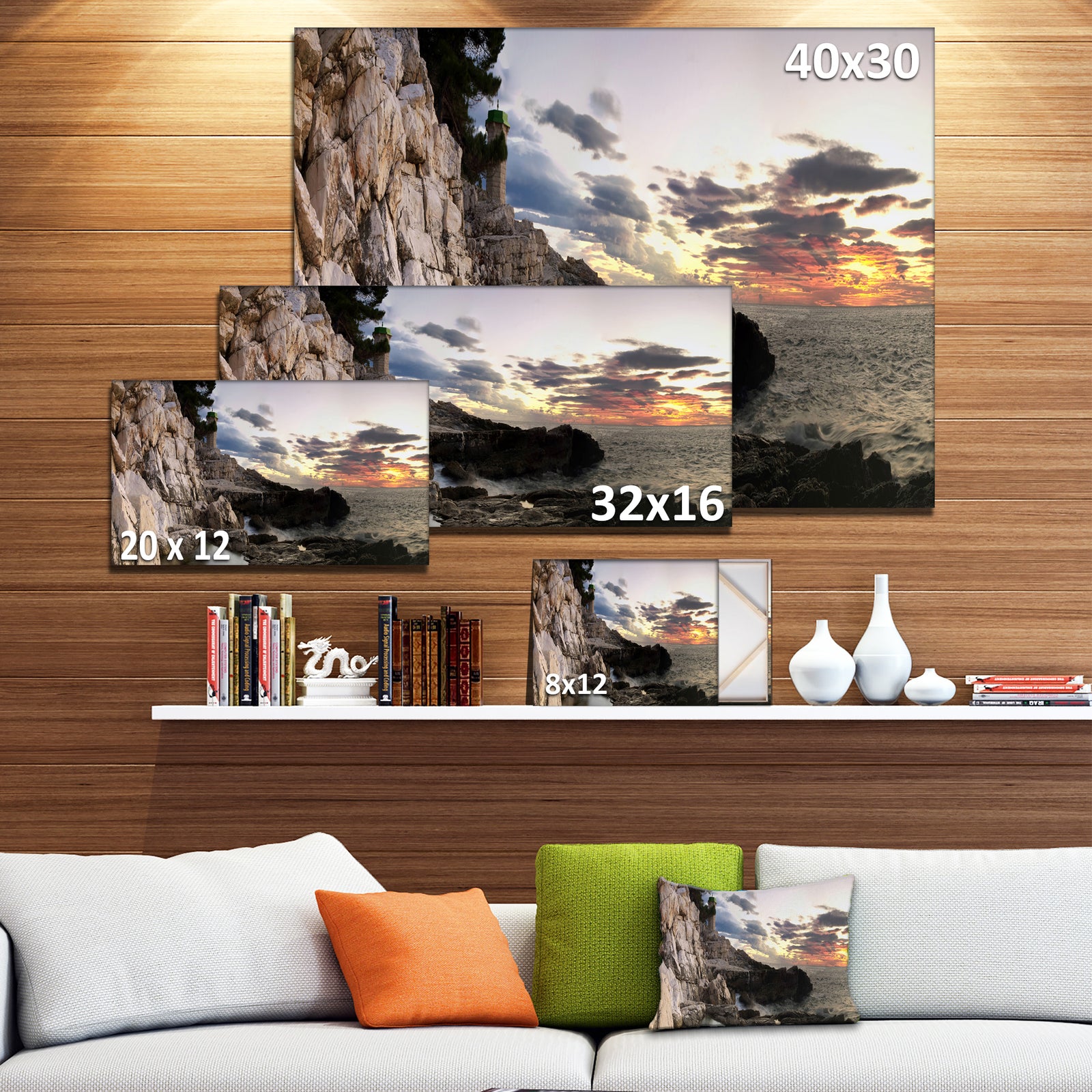Adiratic Sunset - Landscape Photography Canvas Art Print