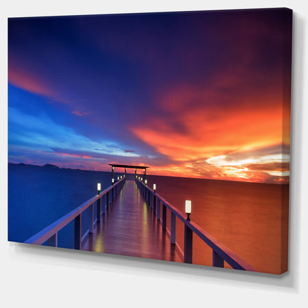 Wooden Pier - Seascape Photography Canvas Art Print