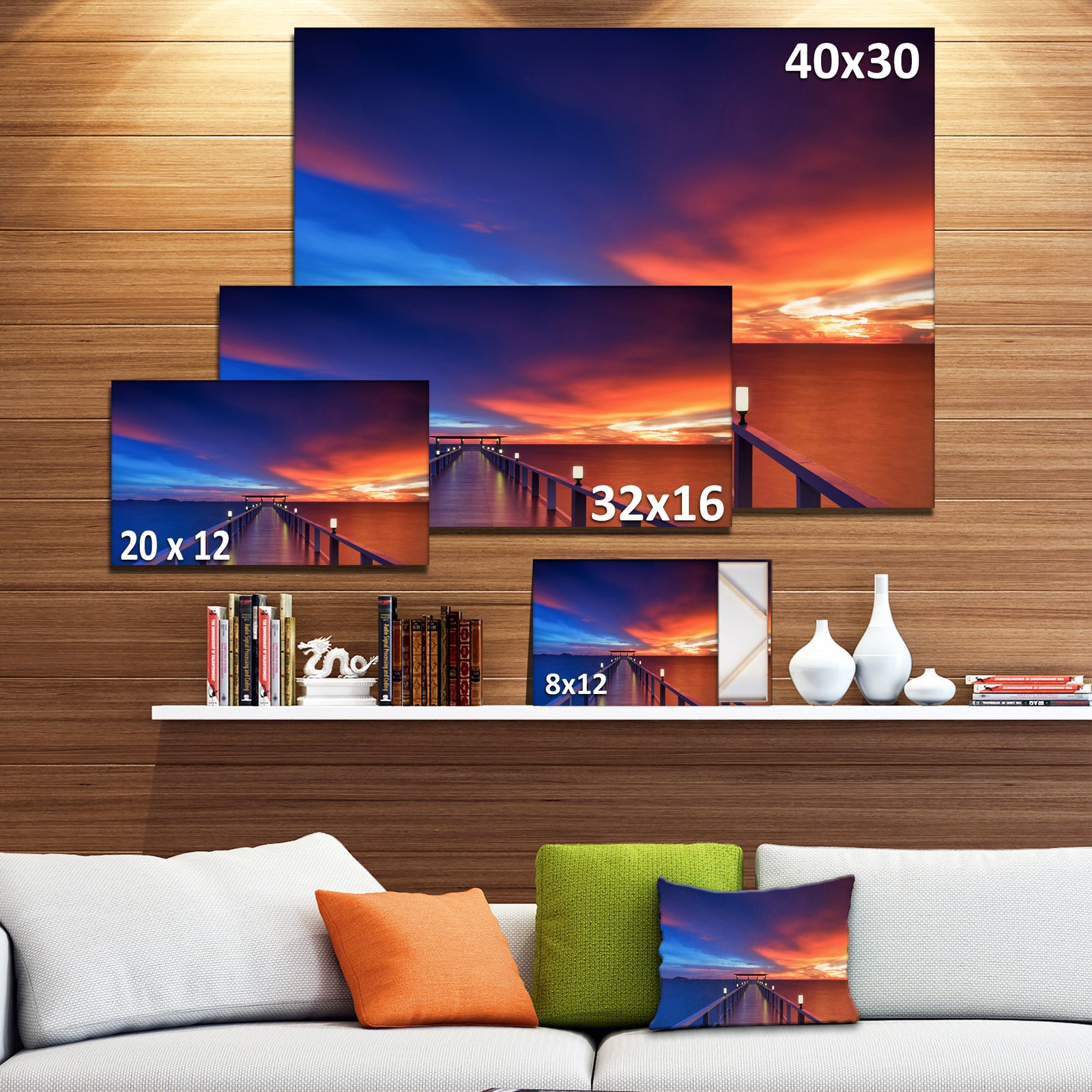 Wooden Pier - Seascape Photography Canvas Art Print
