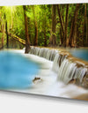 Huai Mae Kamin Waterfall Photography Canvas Art Print