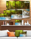 Huai Mae Kamin Waterfall Photography Canvas Art Print