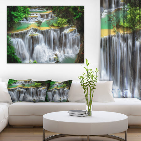 Huay mae Ka Min Waterfall Photography Canvas Print