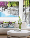 Erawan Waterfall Photography Canvas Art Print