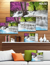 Erawan Waterfall Photography Canvas Art Print