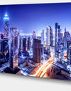 Dubai Downtown Night Scene - Cityscape Photography Canvas Print