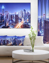 Dubai Downtown Night Scene - Cityscape Photography Canvas Print
