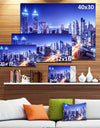 Dubai Downtown Night Scene - Cityscape Photography Canvas Print