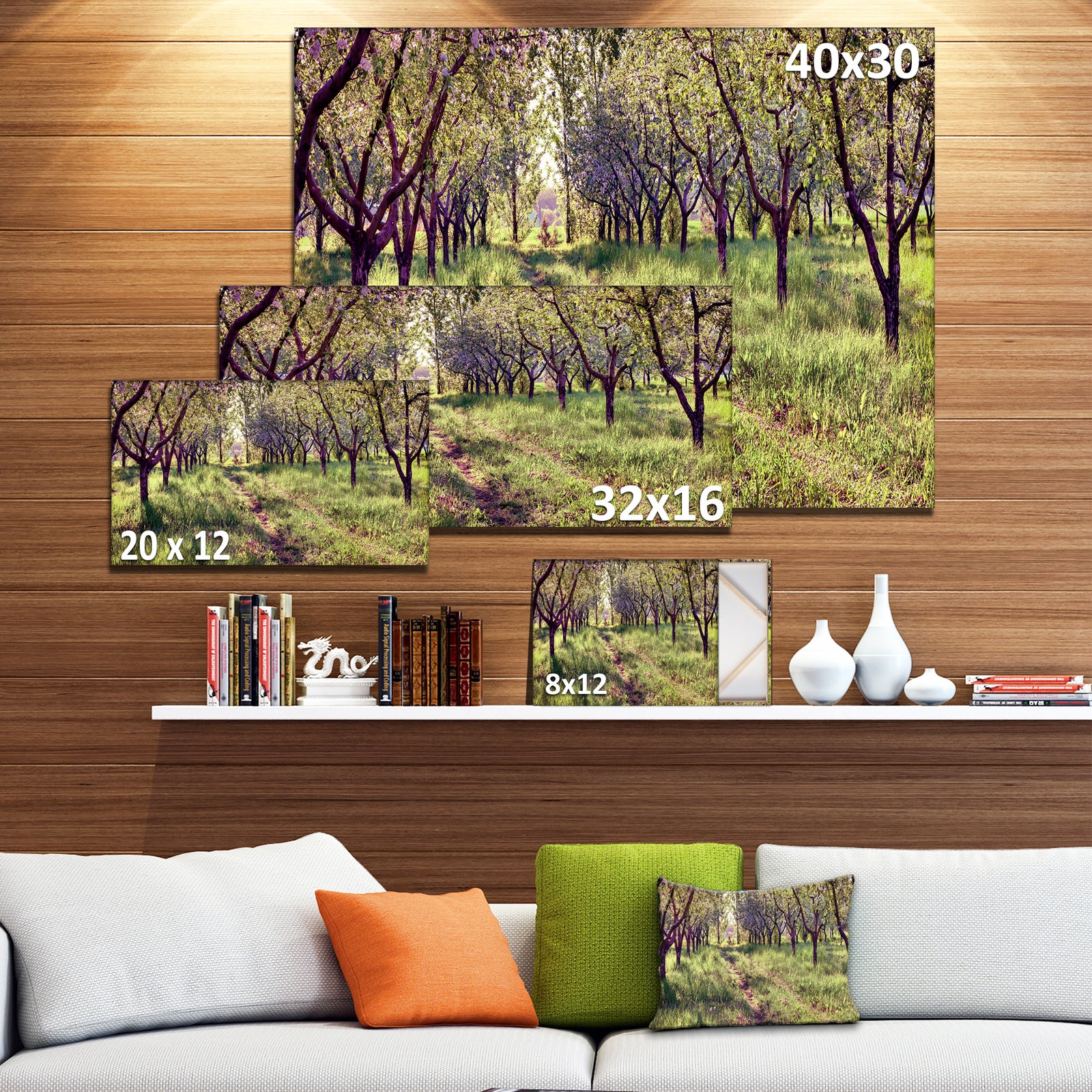Blossom Apples Garden Photography Canvas Art Print