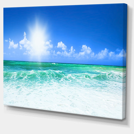 Beautiful Blue Beach - Seascape Photography Canvas Print