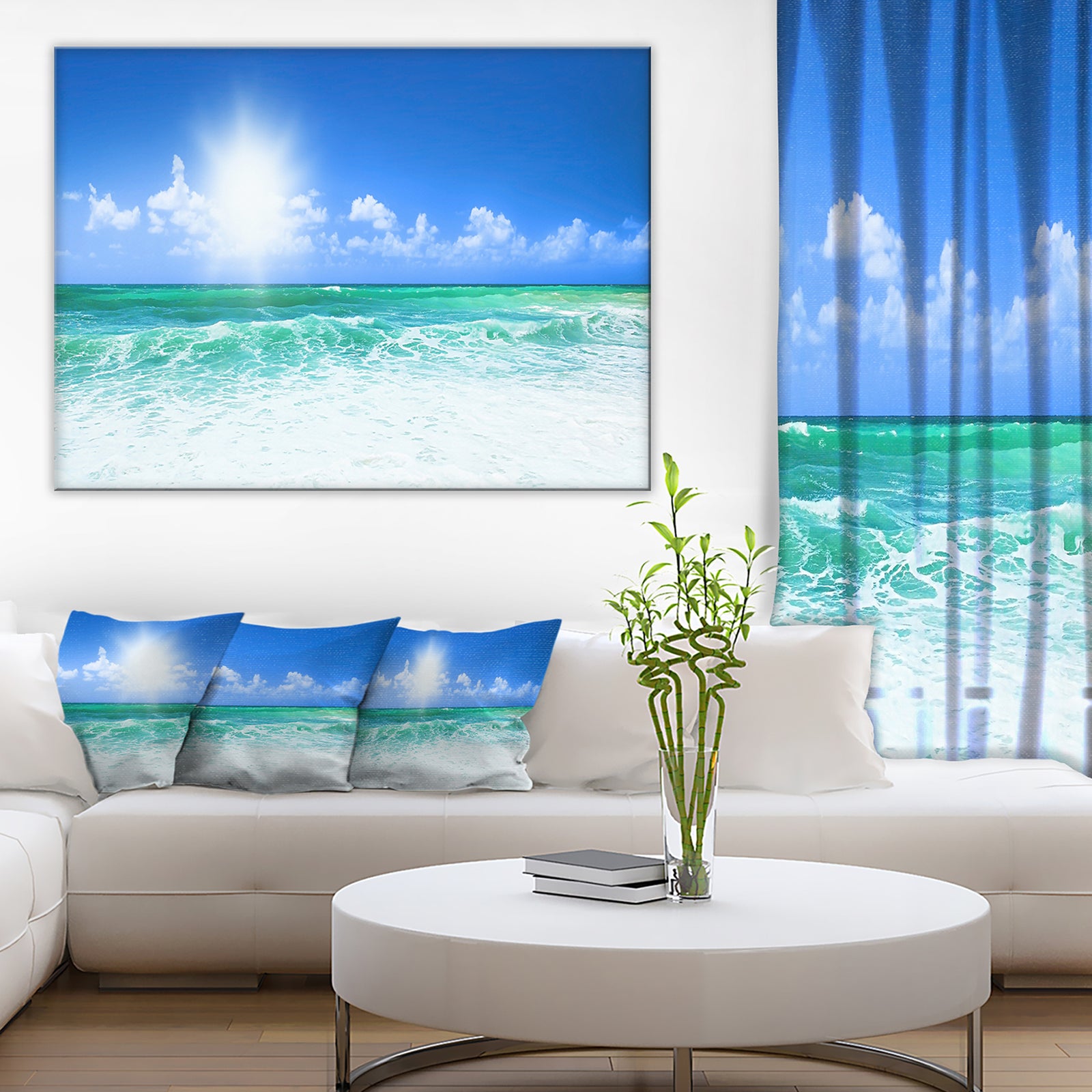 Beautiful Blue Beach - Seascape Photography Canvas Print