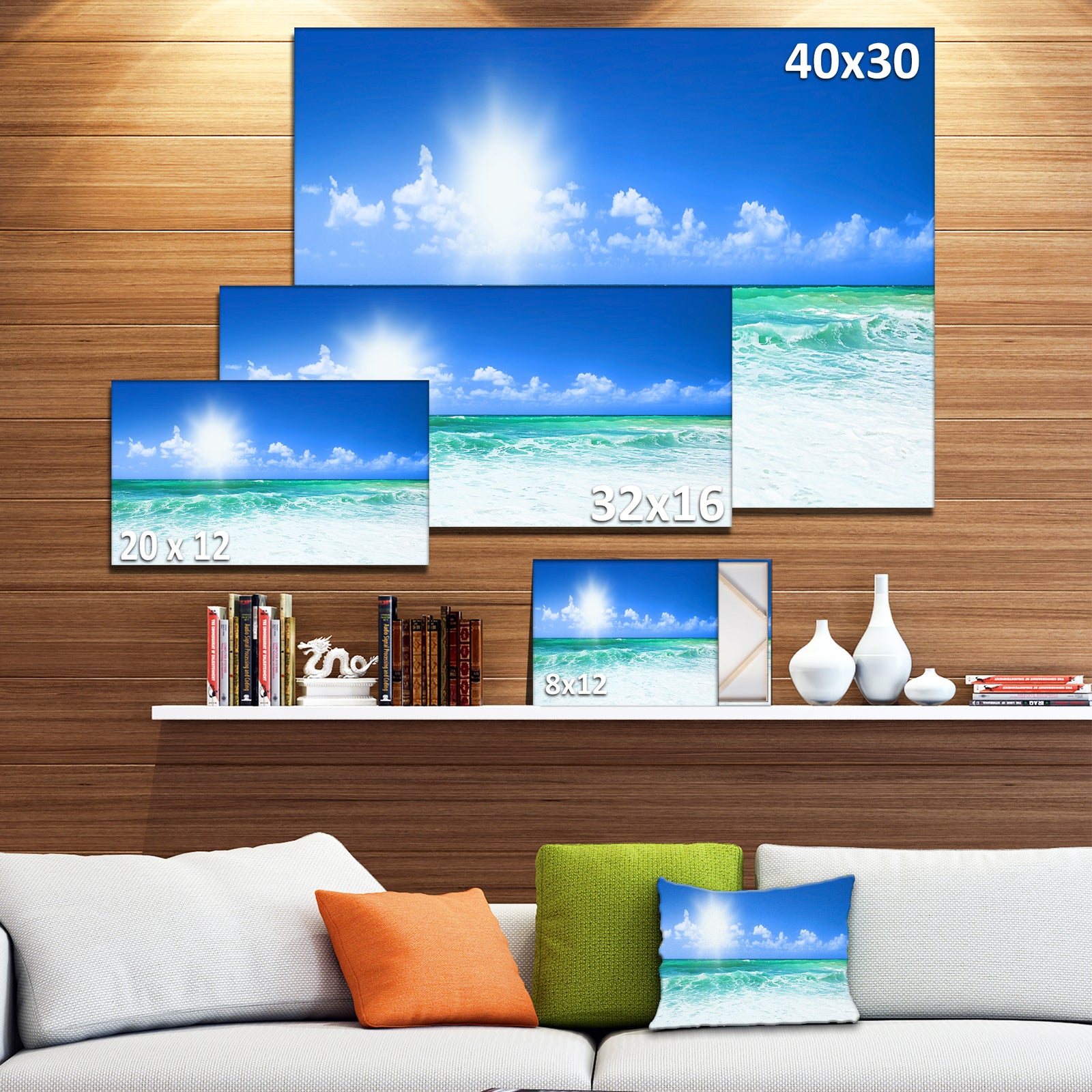 Beautiful Blue Beach - Seascape Photography Canvas Print