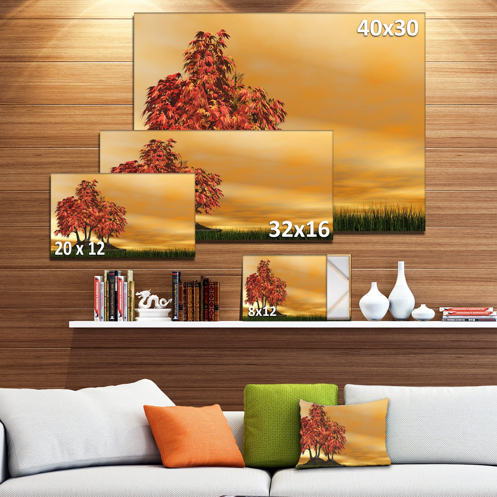 Bonsai Landscape Photography Canvas Art Print