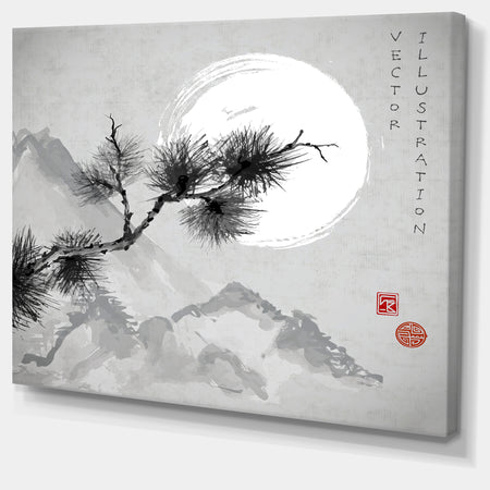 Pine Tree Branch - Japanese Canvas Art Print