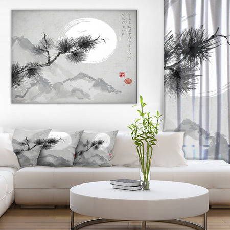 Pine Tree Branch - Japanese Canvas Art Print