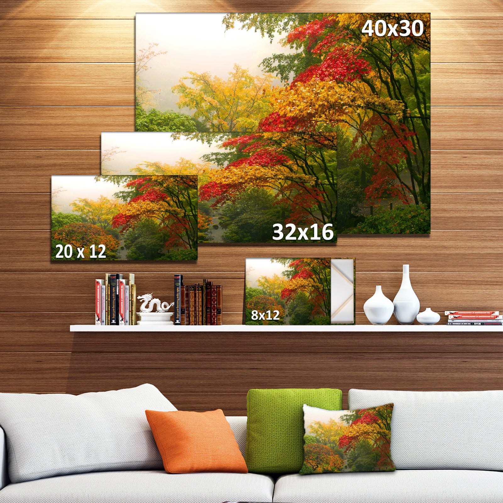 Colorful Maple Trees - Floral Photography Canvas Print