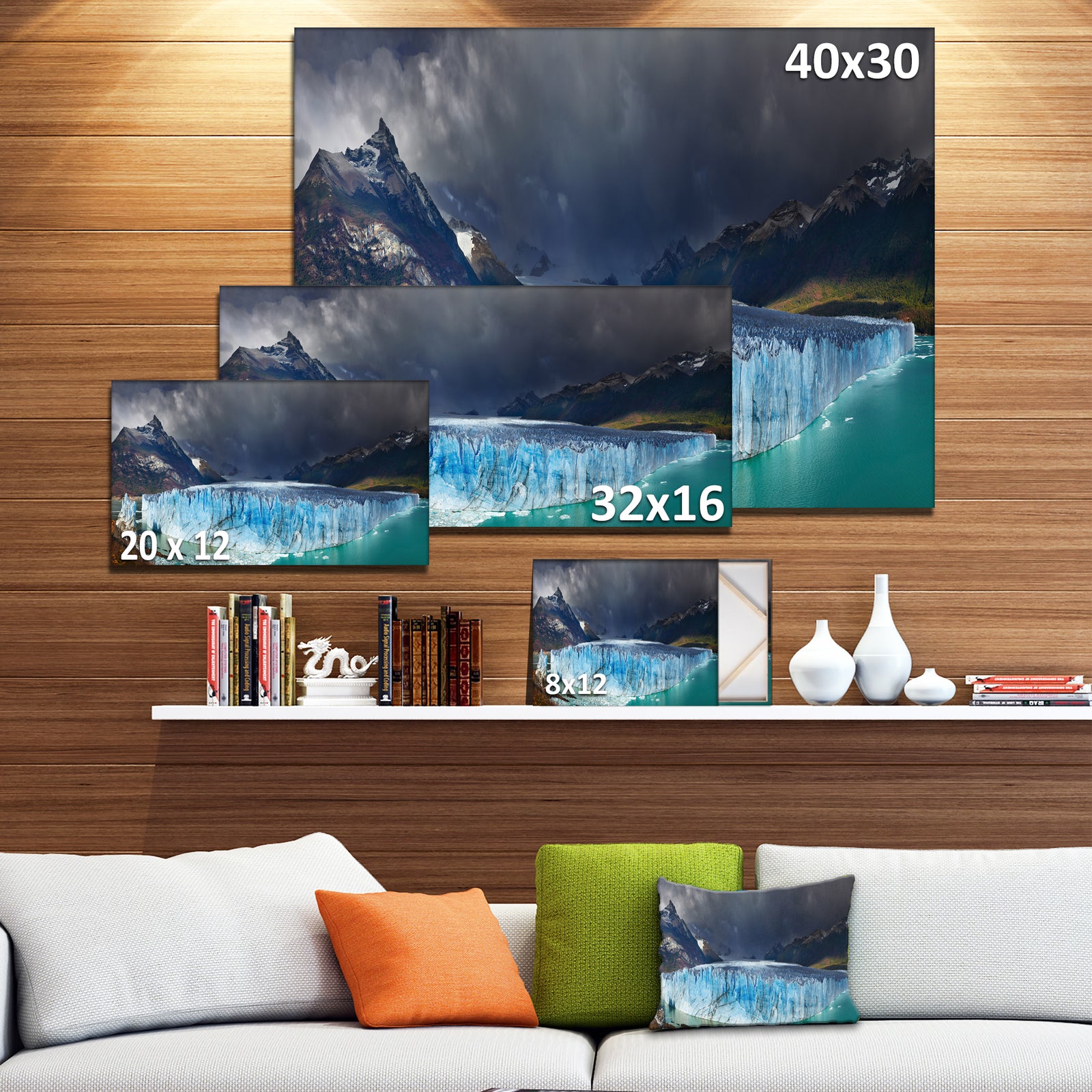 Perito Moreno Glacier Photography Canvas Art Print