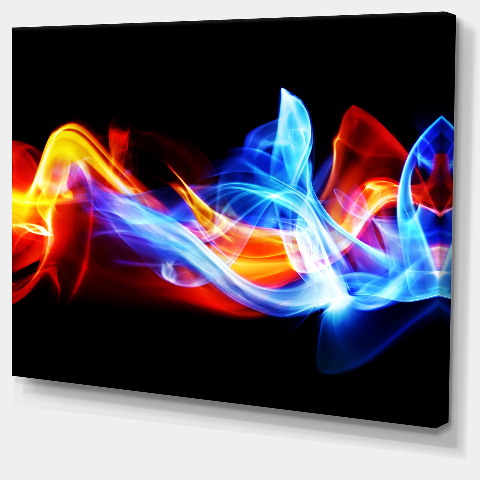 Fire and Ice - Digital Art Abstract Canvas Print