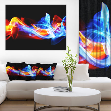 Fire and Ice - Digital Art Abstract Canvas Print