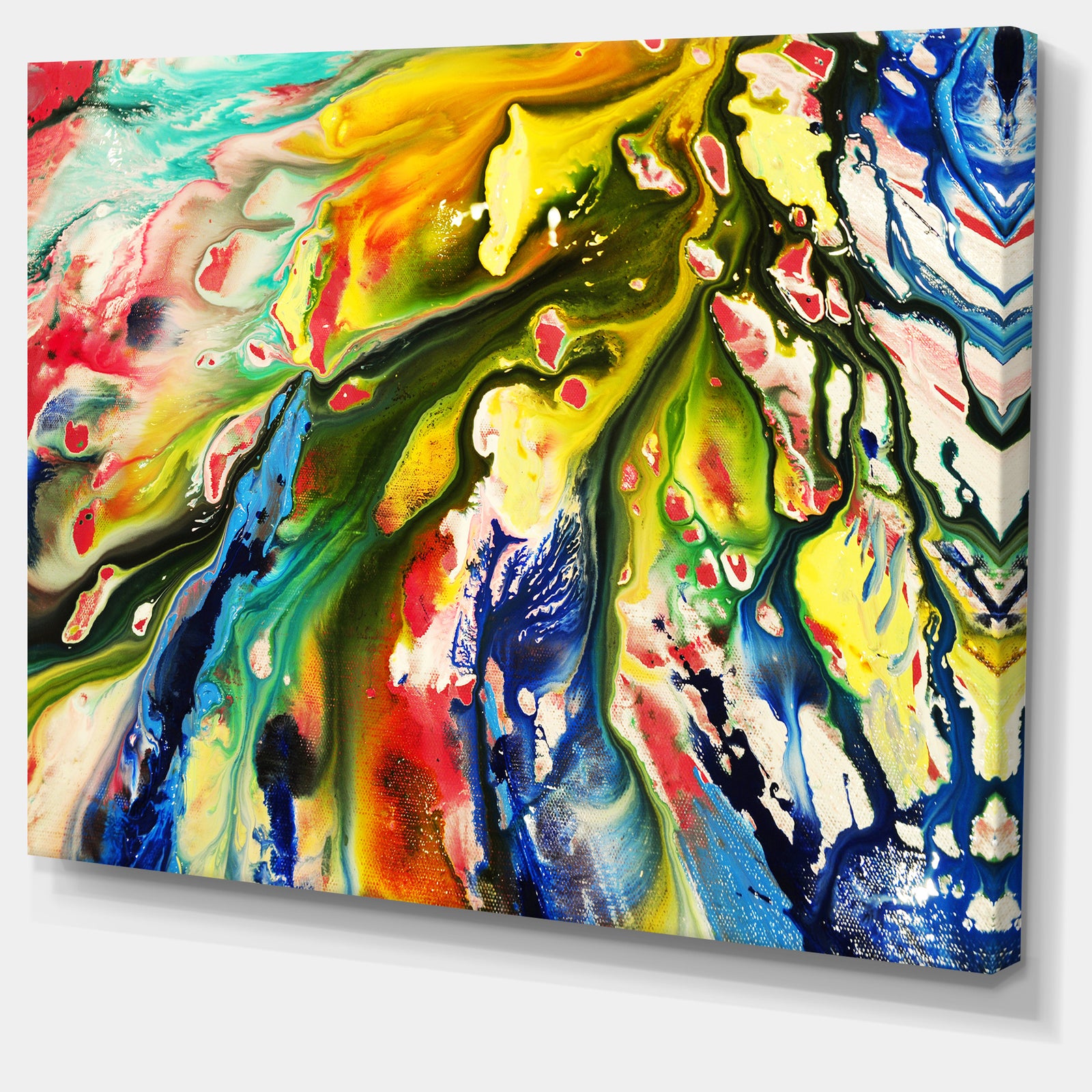 Mixed Oil Color Texture - Abstract Canvas Art Print