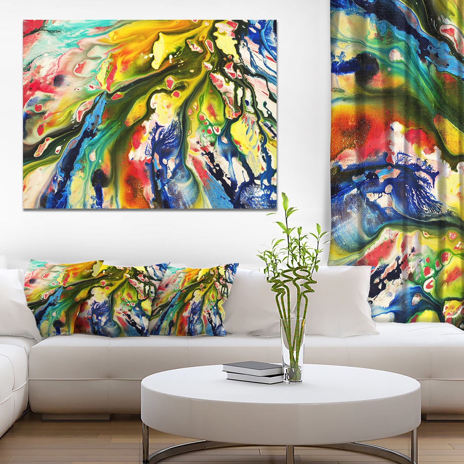 Mixed Oil Color Texture - Abstract Canvas Art Print
