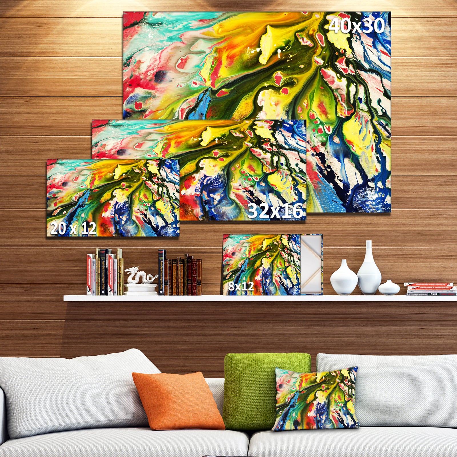 Mixed Oil Color Texture - Abstract Canvas Art Print