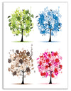 Set of Floral Trees - Floral Canvas Art Print