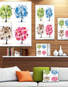 Set of Floral Trees - Floral Canvas Art Print