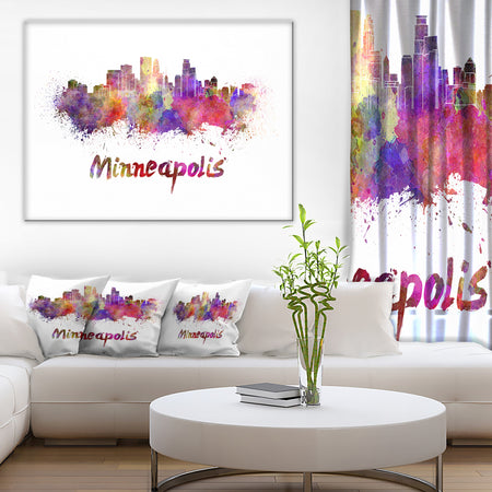 Minneapolis Skyline - Cityscape Canvas Art Print