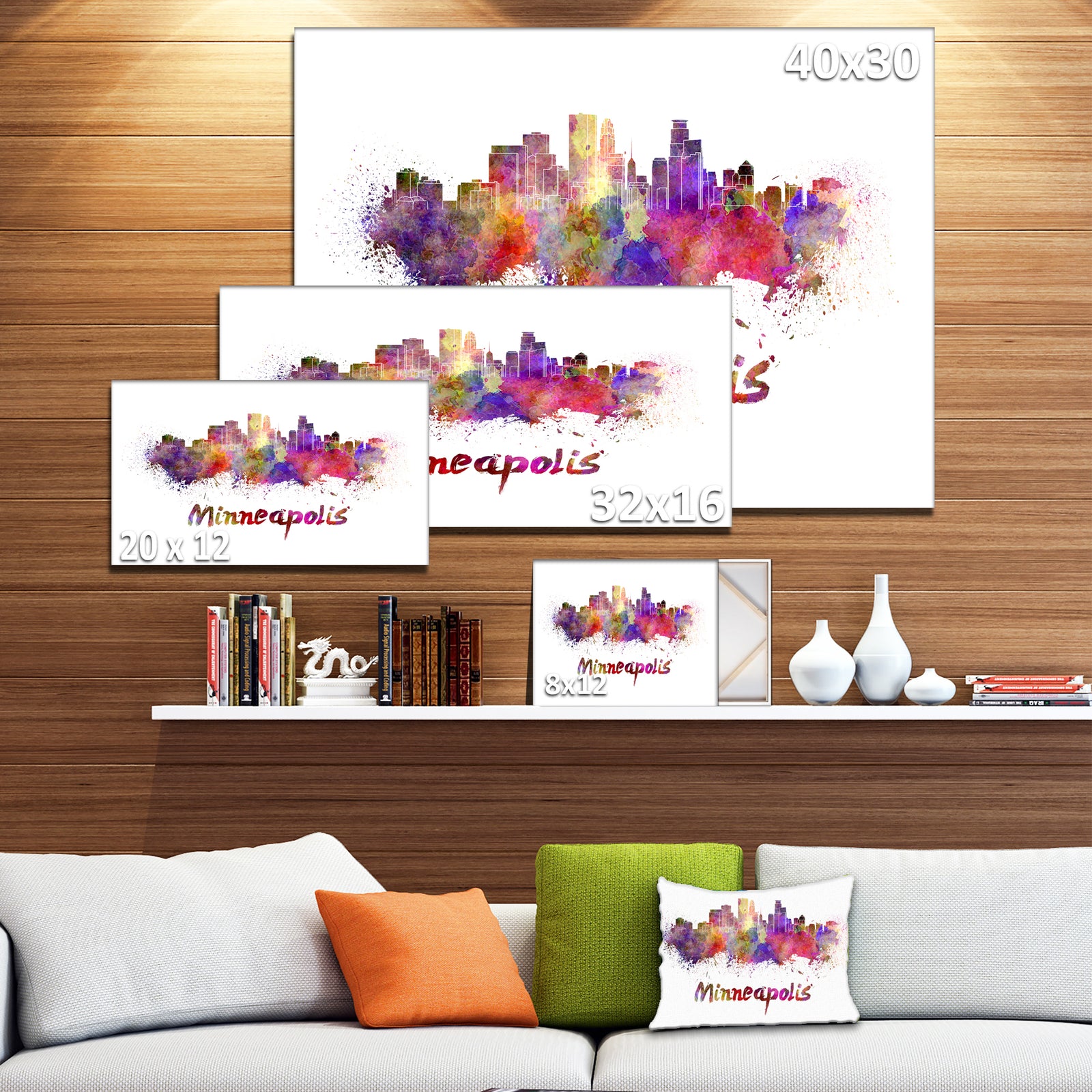 Minneapolis Skyline - Cityscape Canvas Art Print