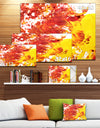 Textured Red and Yellow Art - Abstract Canvas Print