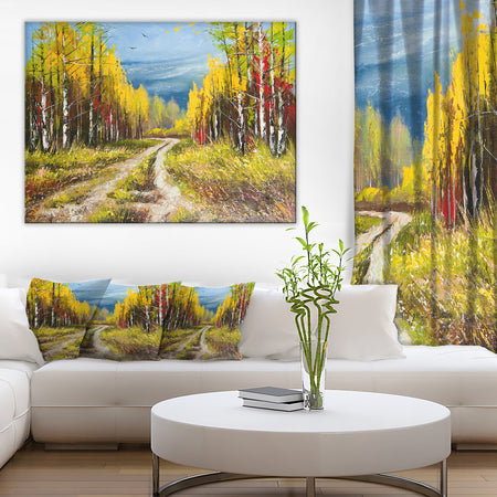 Golden Autumn - Landscape Canvas Art Print