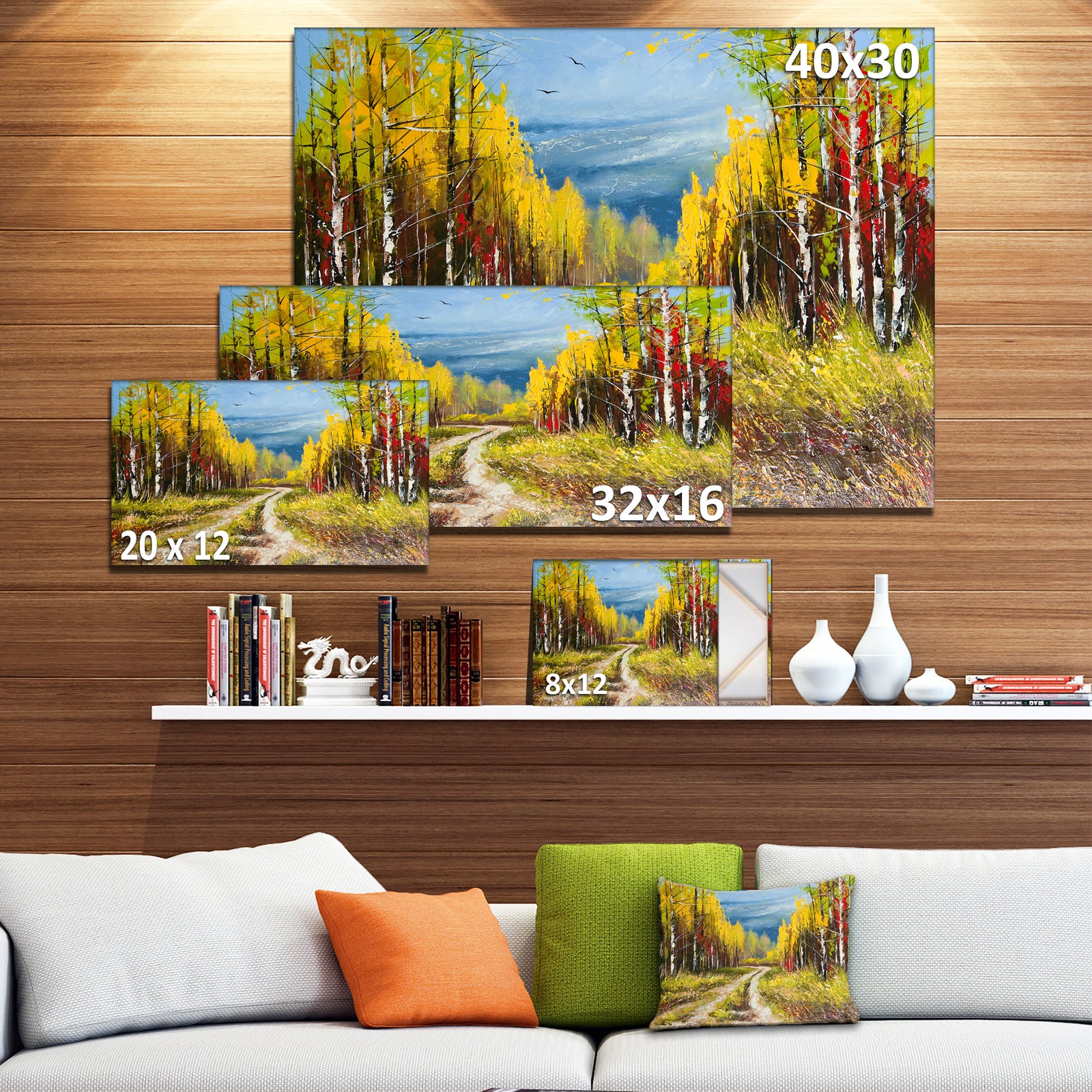 Golden Autumn - Landscape Canvas Art Print