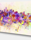 Purple New York Skyline - Cityscape Canvas Art Print