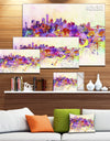 Purple New York Skyline - Cityscape Canvas Art Print