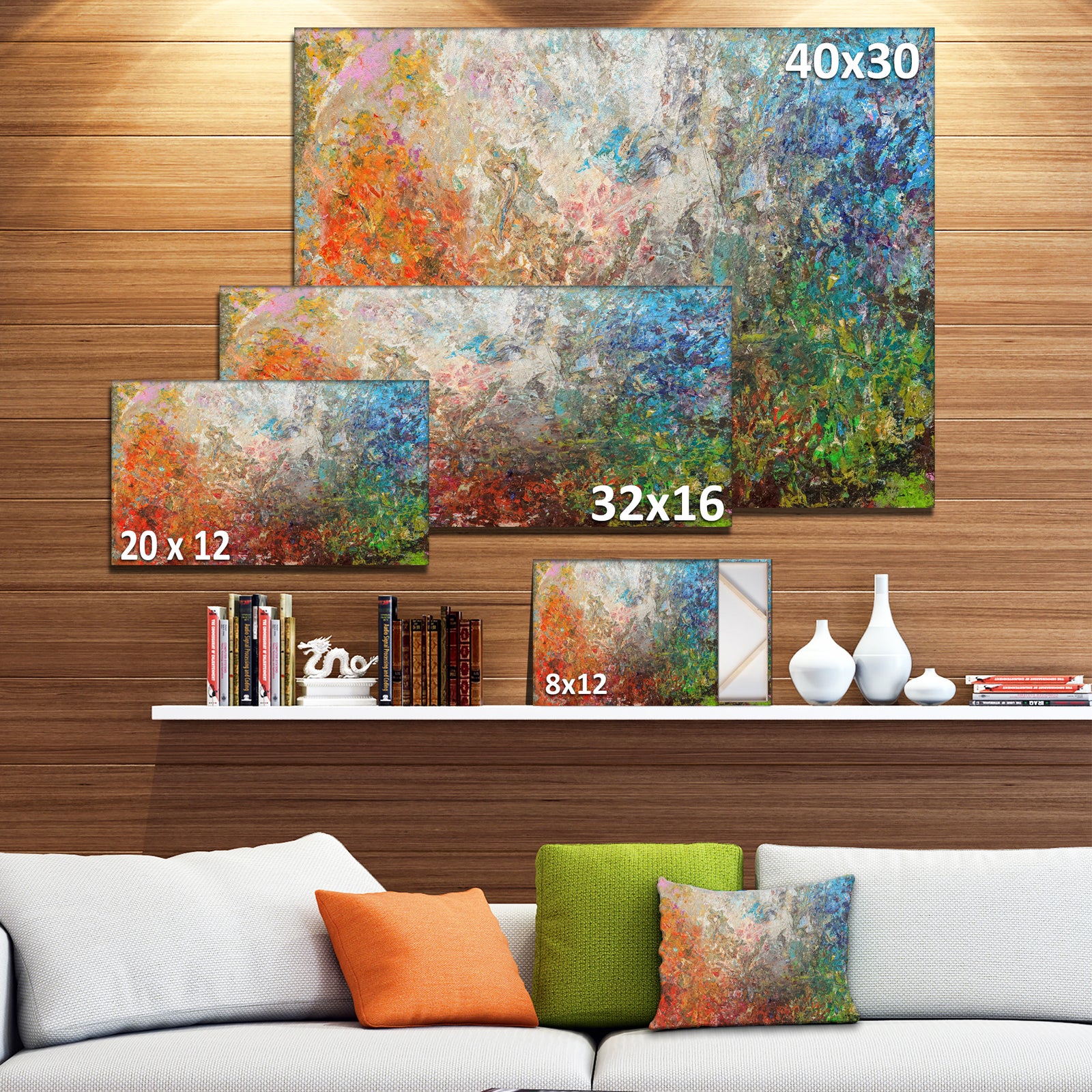 Board Stained Abstract Art - Abstract Canvas Art Print