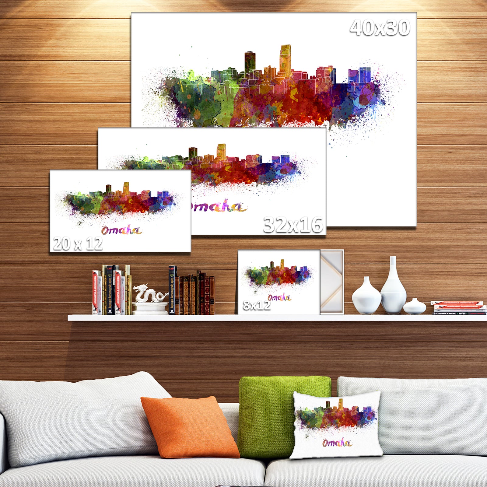 Omaha Skyline - Cityscape Canvas Art Print