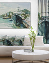 Yacht in Port Yalta - Landscape Canvas Artwork Print