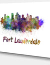 Fort Lauderdale Skyline - Cityscape Canvas Artwork Print