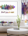 Fort Lauderdale Skyline - Cityscape Canvas Artwork Print