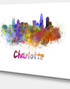 Charlotte Skyline - Cityscape Canvas Artwork Print