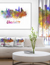 Charlotte Skyline - Cityscape Canvas Artwork Print