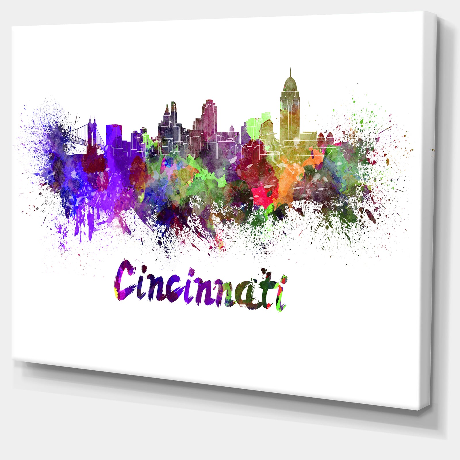 Cincinnati Skyline - Cityscape Canvas Artwork Print