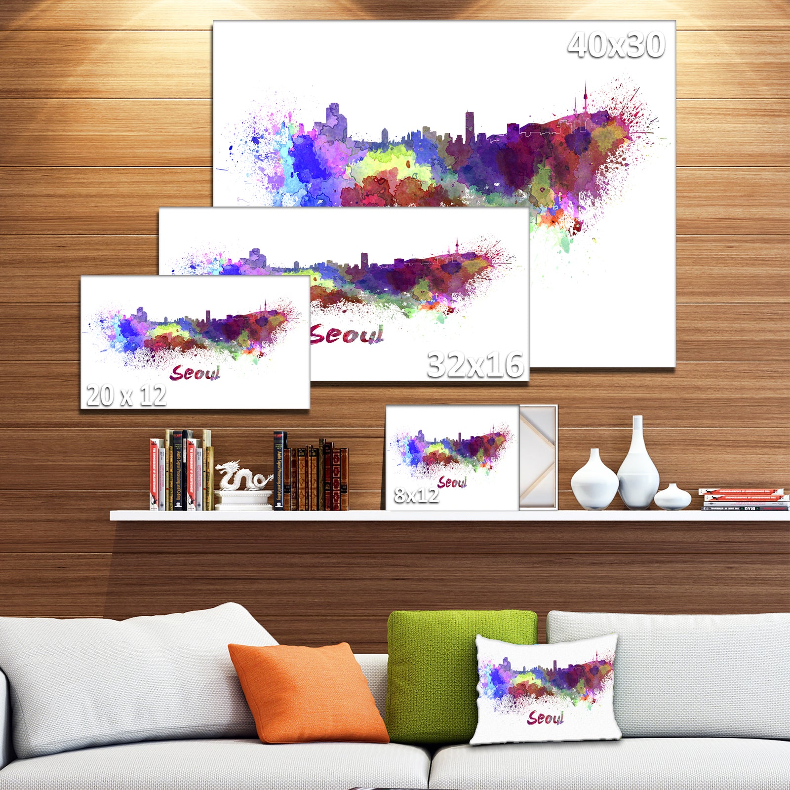 Seoul Skyline - Cityscape Canvas Artwork Print