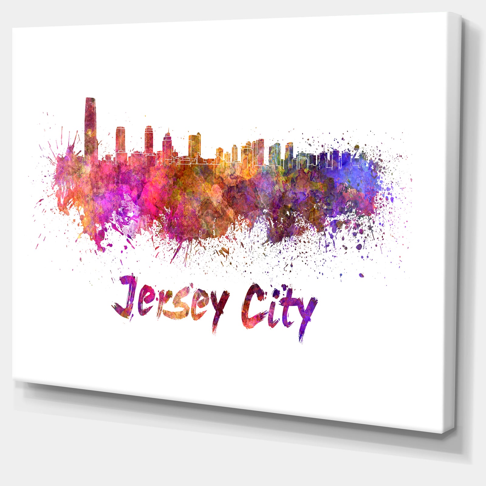 Jersey City Skyline - Cityscape Canvas Artwork Print